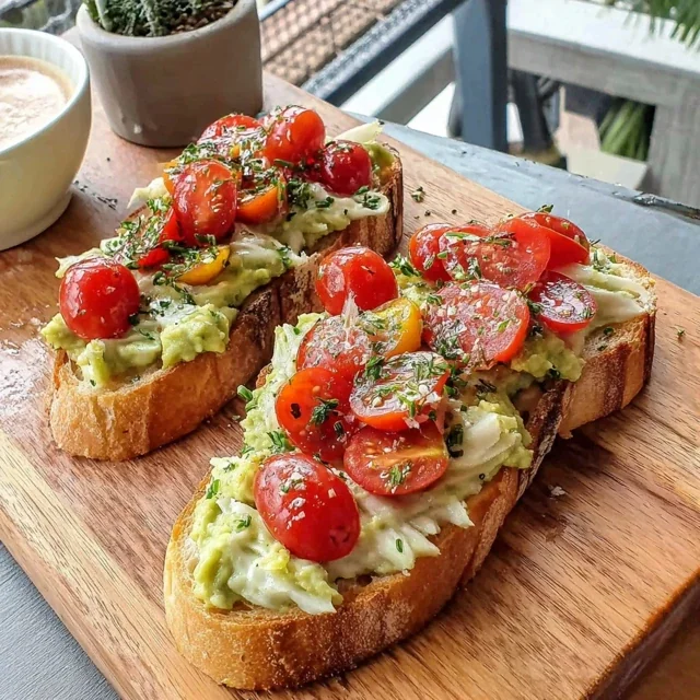 Bruschette con Crema di Avocado e Pomodorini