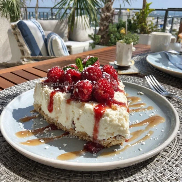 Cheesecake al Limone e Lamponi Senza Cottura