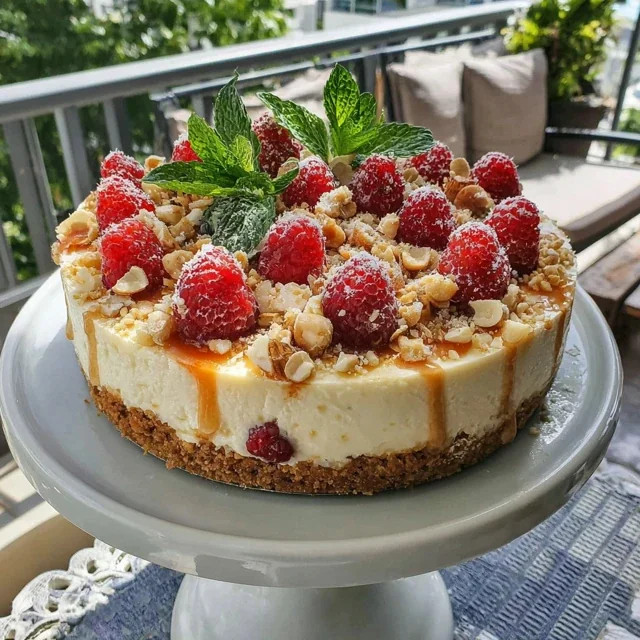 Cheesecake al Limone e Lamponi Senza Cottura