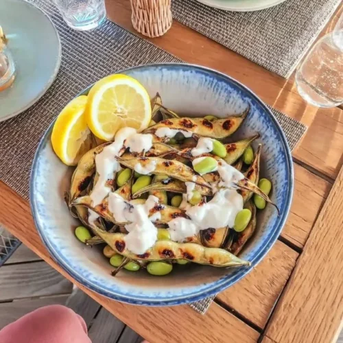 Edamame Grigliato con Sale e Limone, un antipasto sano e delizioso