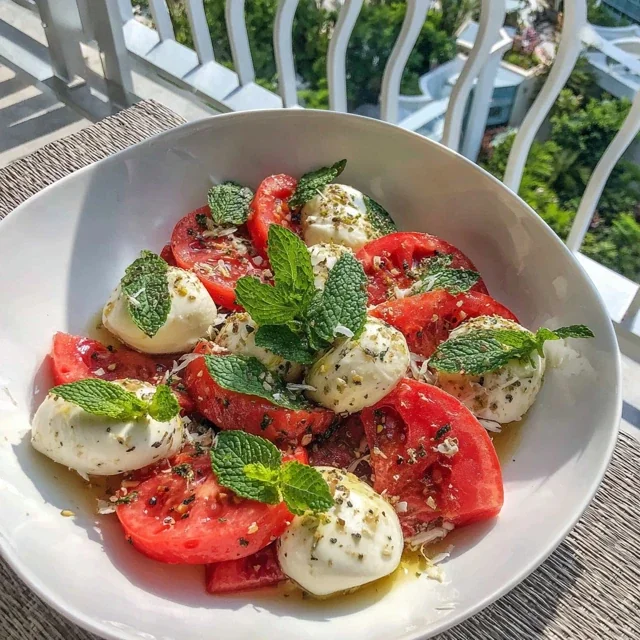 Insalata di Mozzarella, Anguria e Menta