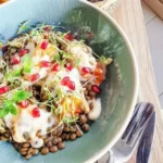 Refreshing Coral Lentil Salad with Mint and Pomegranate