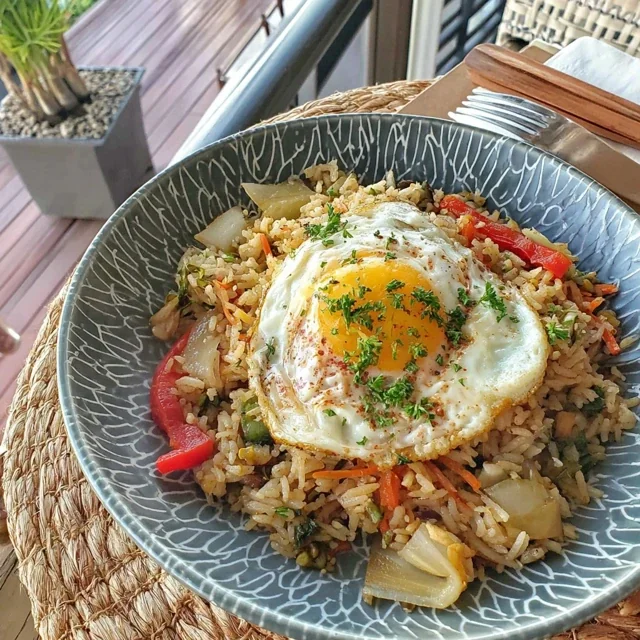 Riso Saltato con Verdure e Uovo — Cena Veloce