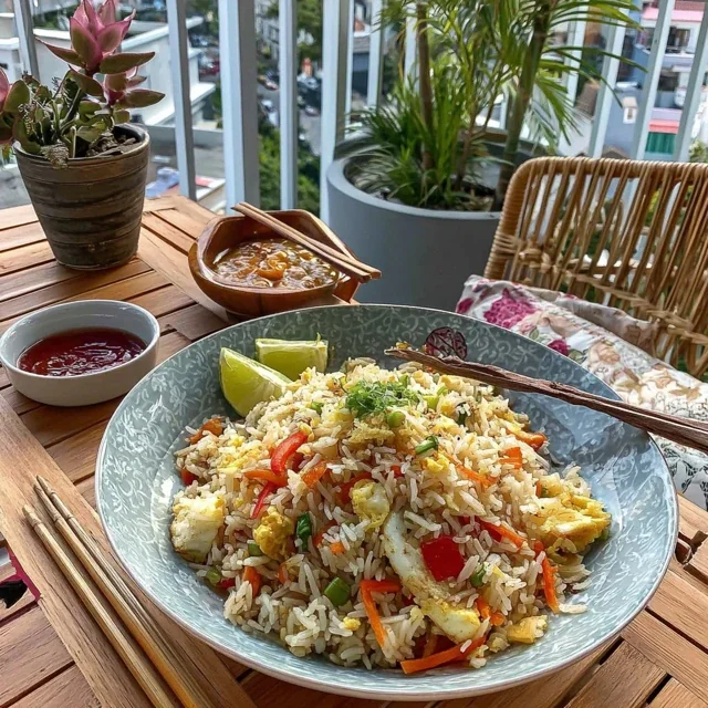 Riso Saltato con Verdure e Uovo — Cena Veloce