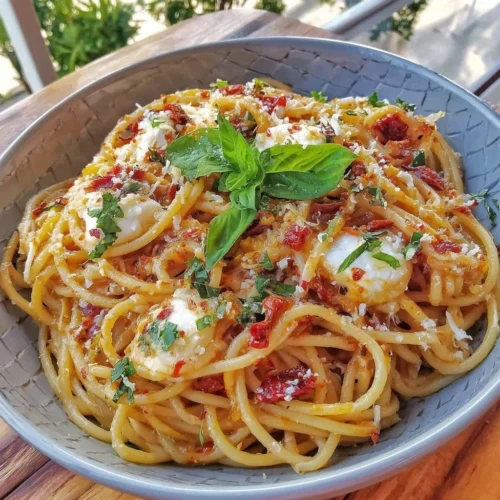 Piatto di Spaghetti all'Assassina al Sugo Piccante servito in un piatto rustico.