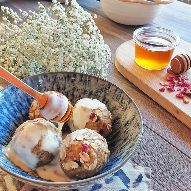 Boule Energetiche con Fiocchi d'Avena e Miele