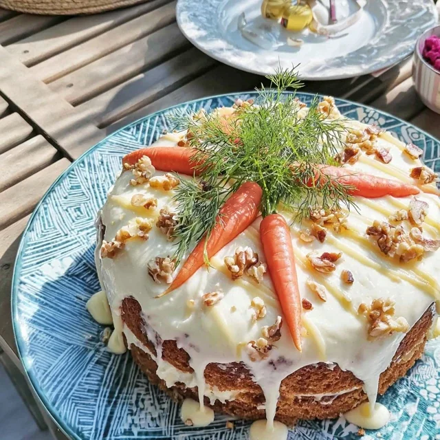 Torta di Carote con Glassatura al Formaggio Crema
